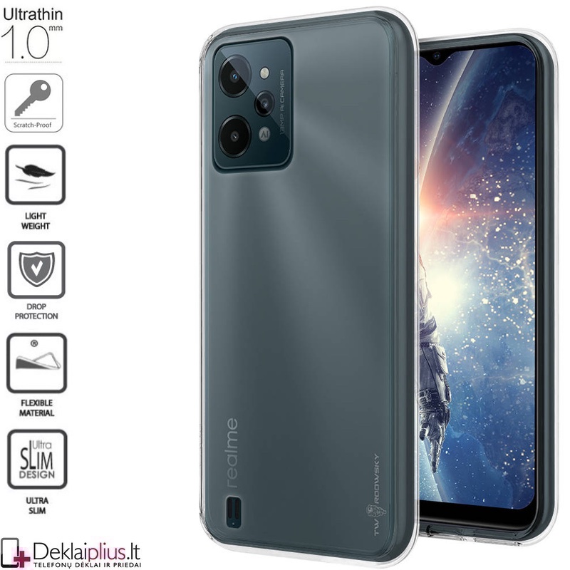 Silikoninis dėklas 1.0 mm storio - permatomas (Realme C31) Silikoninis dėklas 1.0 mm storio - permatomas (Realme C31)